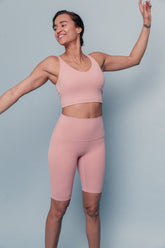 Kama Bicycle Shorts - Light Pink-Araa Active